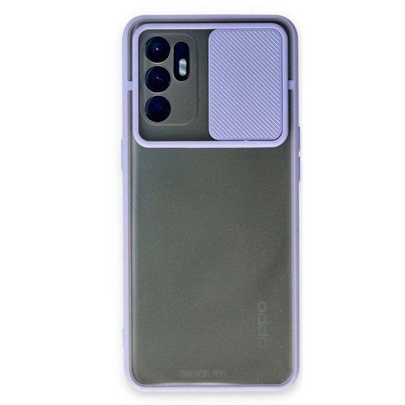 CaseUp Oppo Reno 6 4G Kılıf Camera Swipe Protection Lila 2